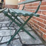 Antique folding garden bench