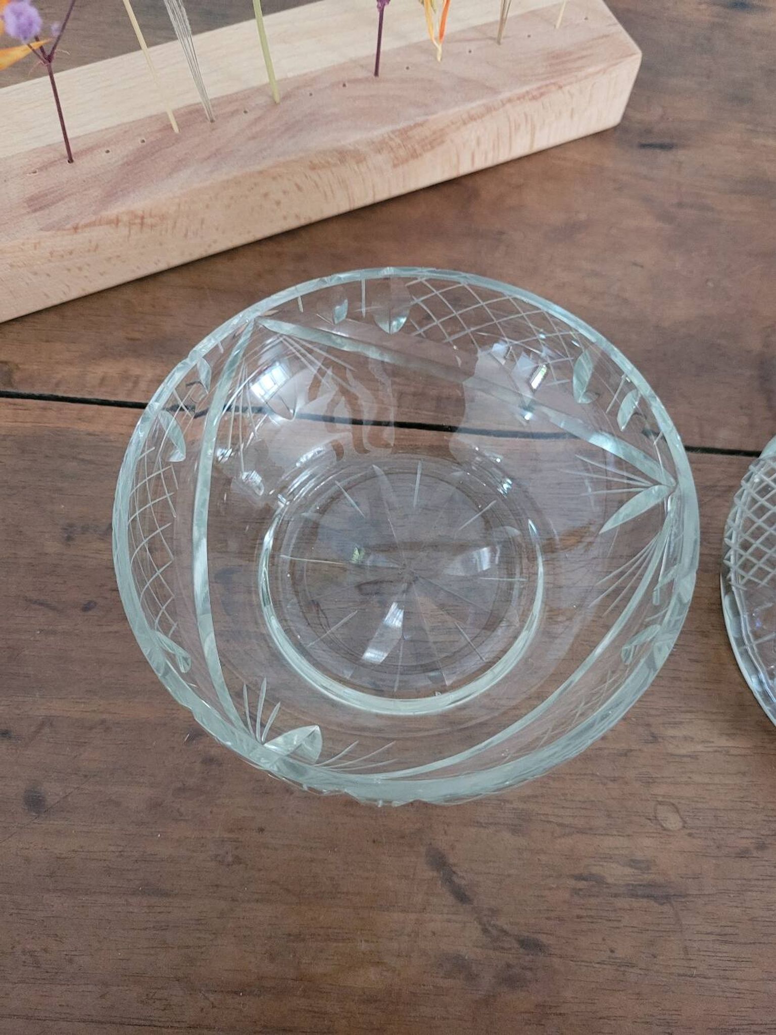 Bonbonnière en cristal ciselée