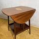 Antique Edwardian Mahogany Oval Drop Leaf Side Table (Circa 1900–1930)