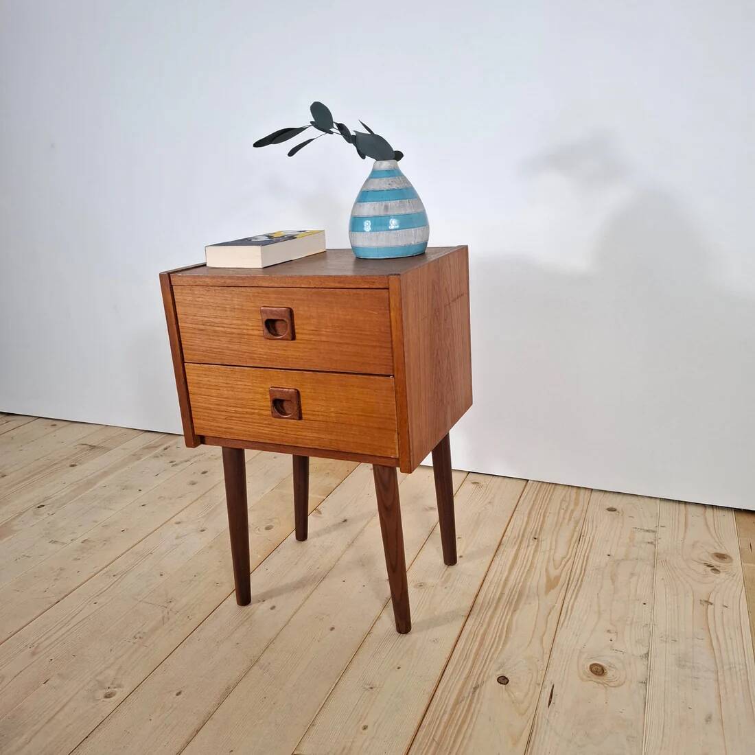 Vintage teak bedside table – Denmark, 1960s