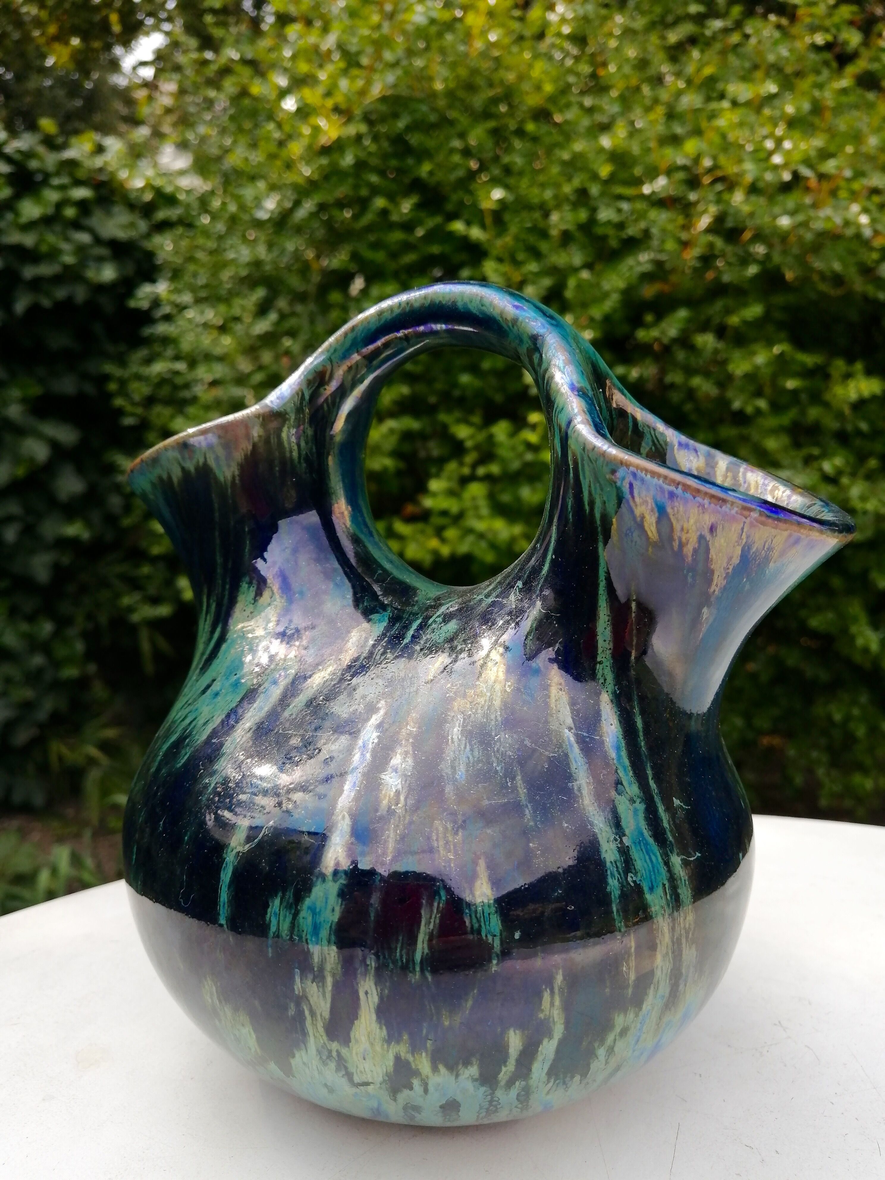 Vase double col ultramarin Alphonse Cytère