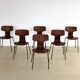 Set of 6 dining chairs model 3103 by Arne Jacobsen