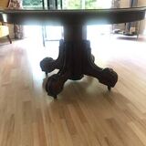 OVAL WALNUT TABLE OPENING 19°