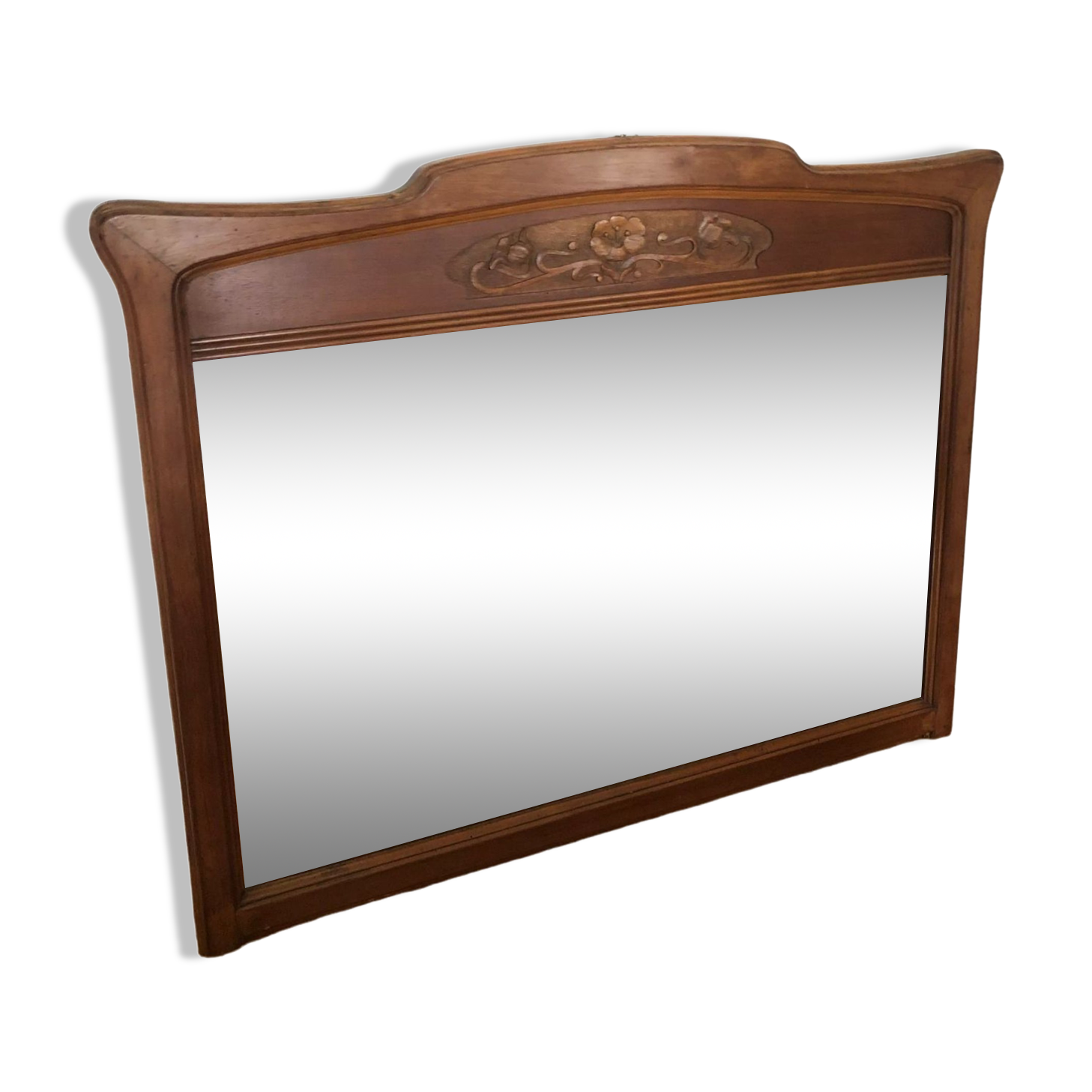 Art Nouveau wooden mirror