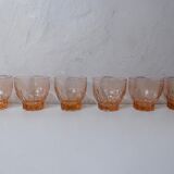 6 pink glasses