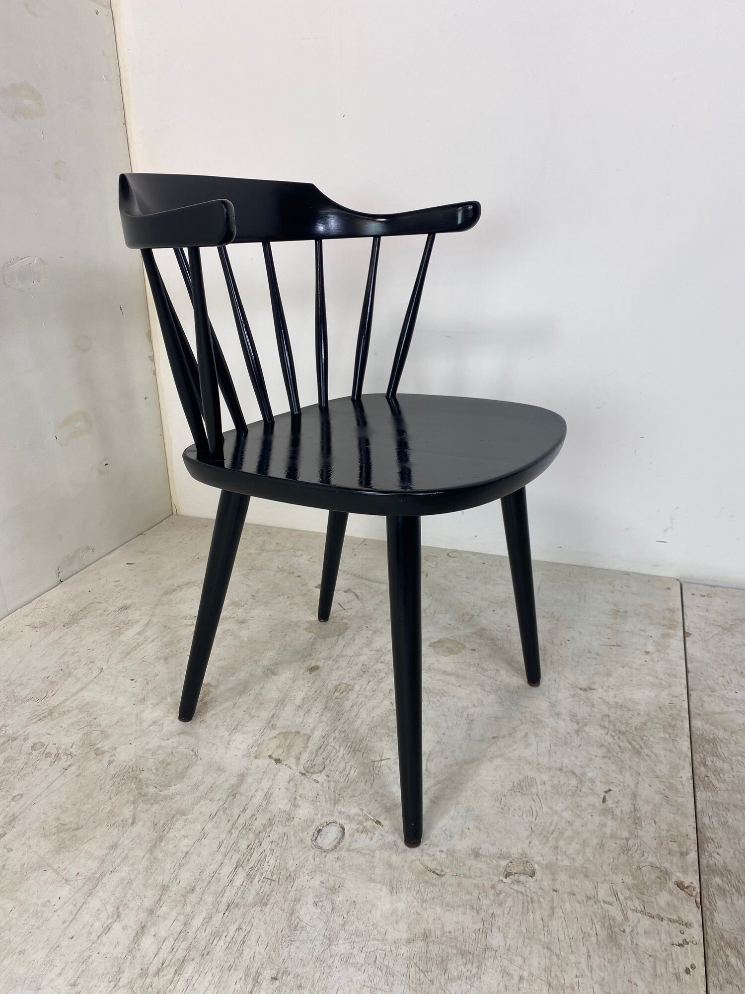 Scandinavian Smaland Spindle Back Chair by Yngve Ekström for Stolab, 1960s