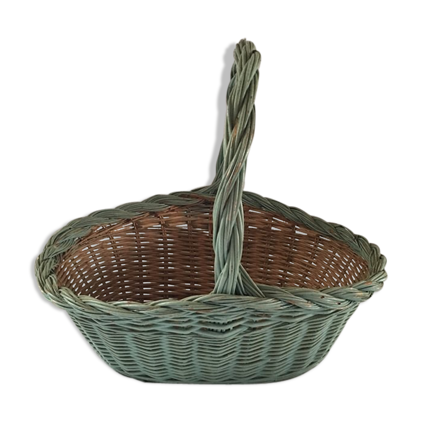 Spring wicker basket