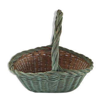 Spring wicker basket
