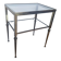 Table d'appoint en laiton et verre sellette guéridon bout de canapé
