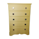 Vintage chiffonnier restyled mustard yellow, 5 drawers