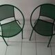 Pair of chairs half moon garden 80s Italian design