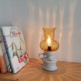 Vintage 1950s ceramic table lantern lamp