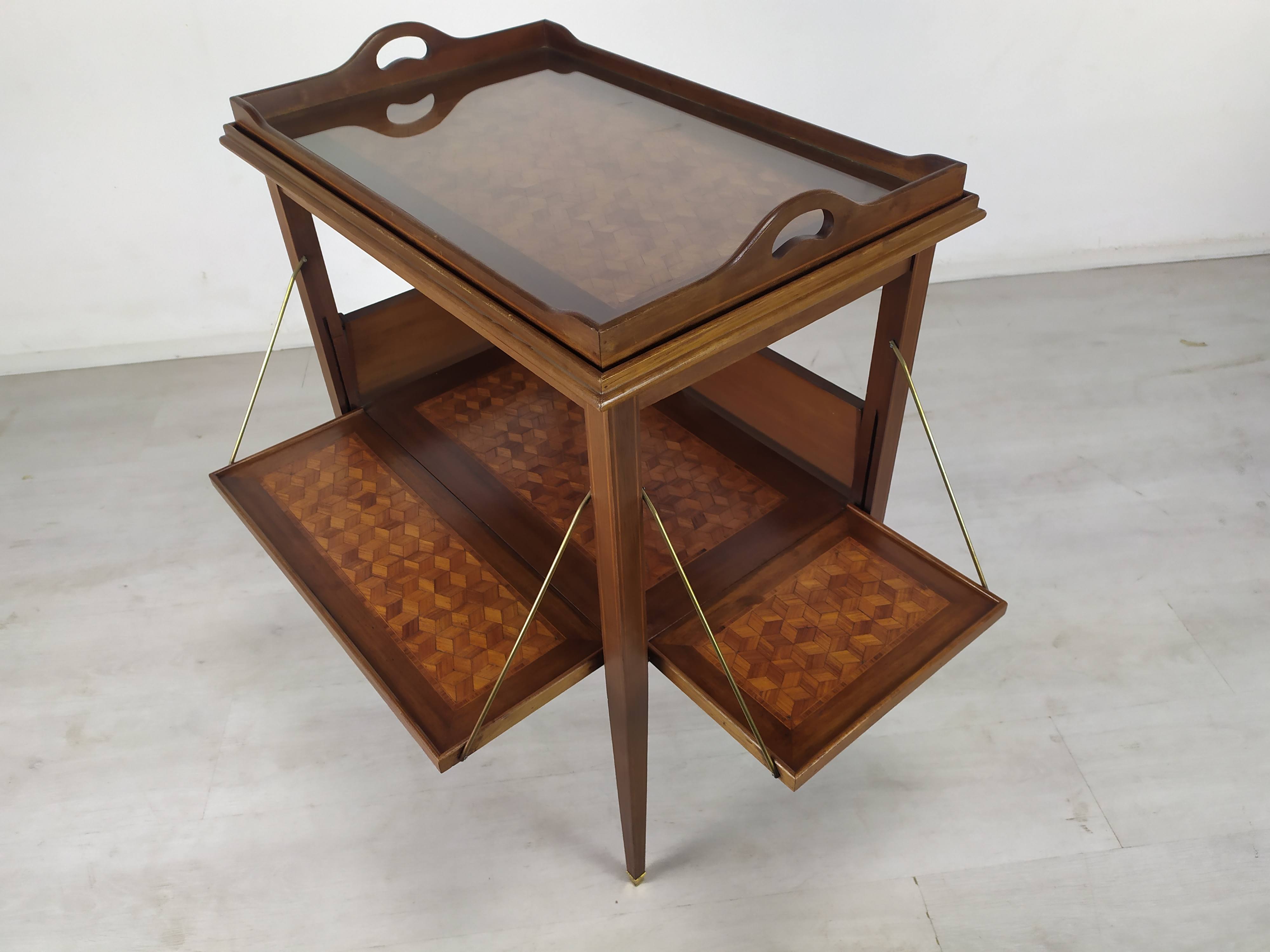 Marquetry tea table