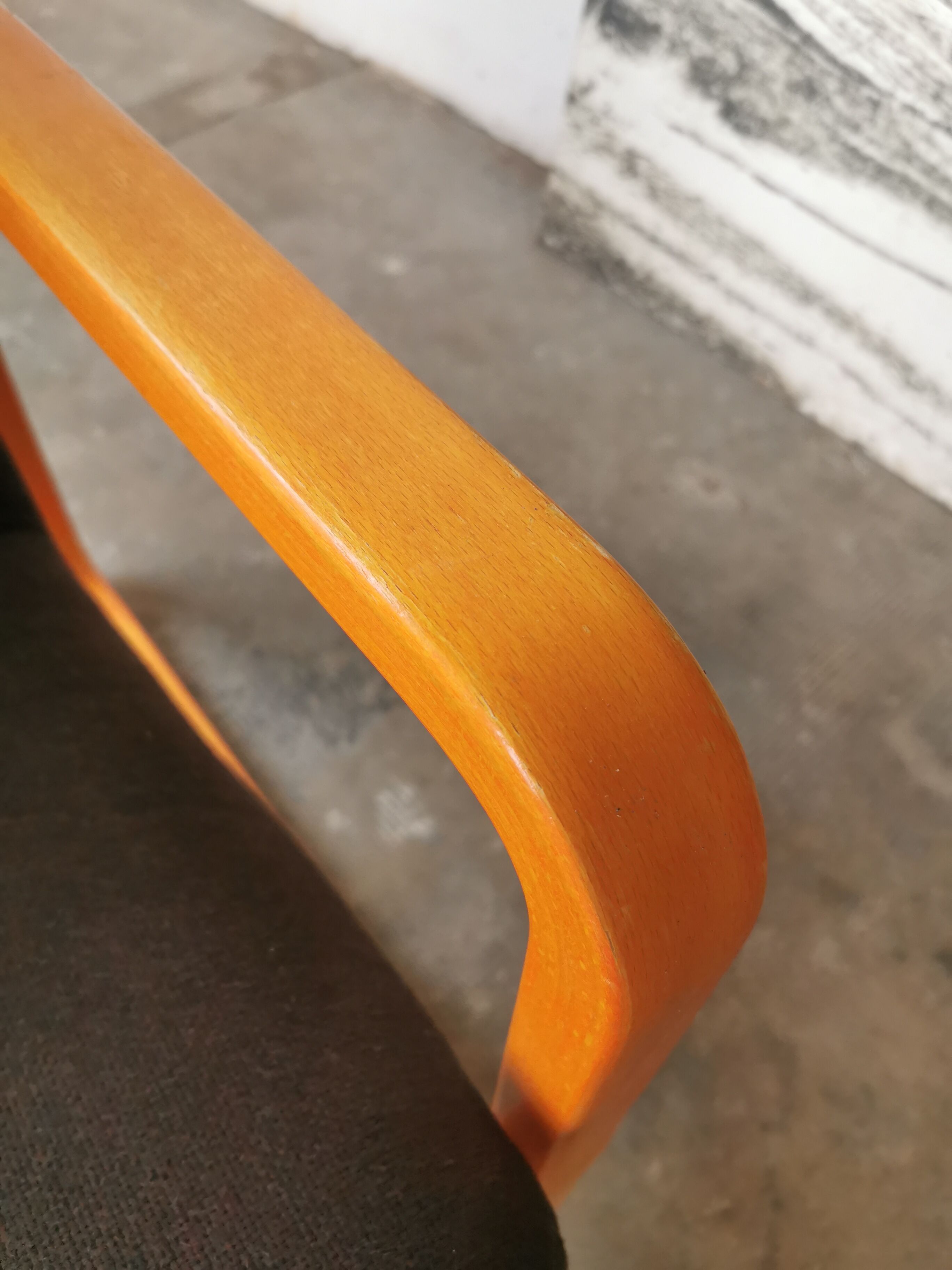 Curved wood armchair Wilkhahn 1980