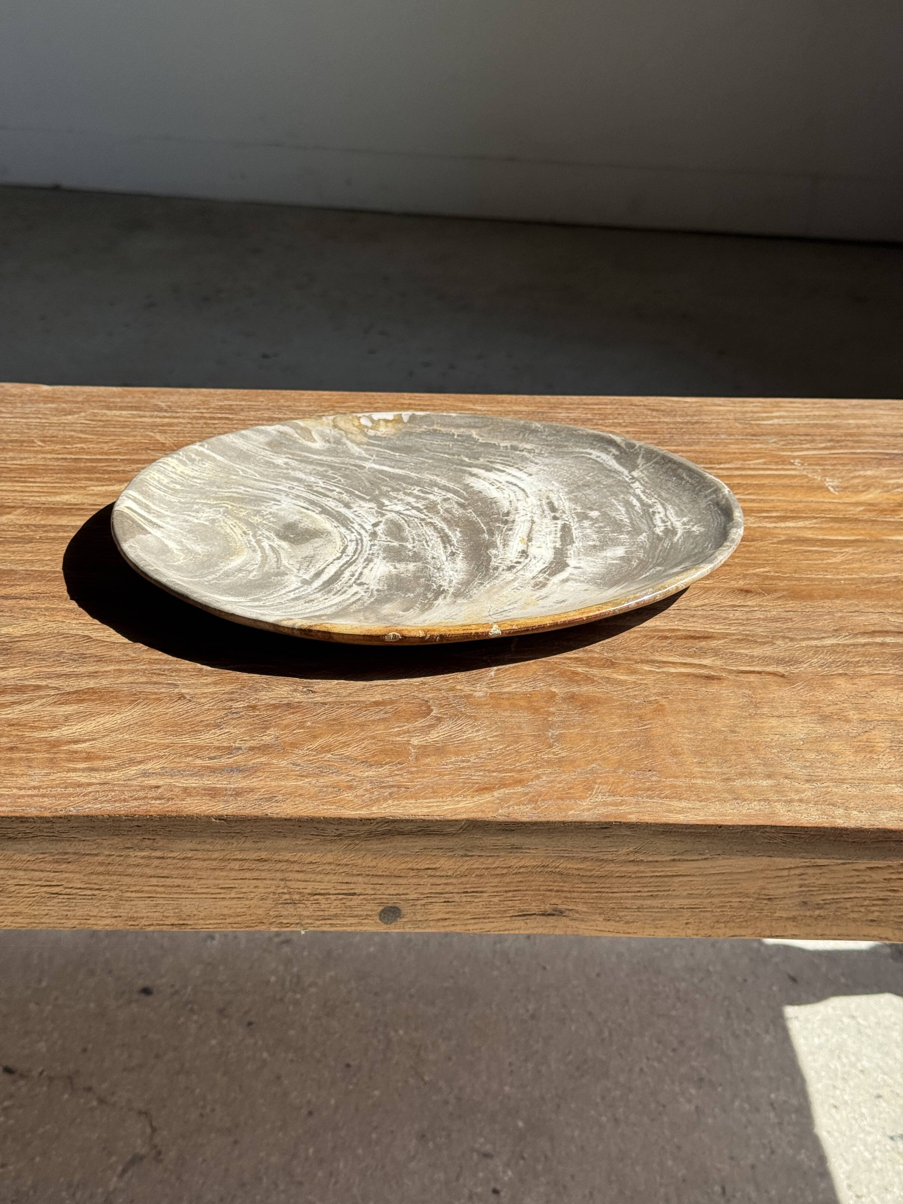 Petrified wood bowl or dish D27-23 -3322