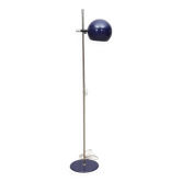 Vintage floor lamp, blue lacquered metal, "klot 1", hemi, ikea 1970 sweden