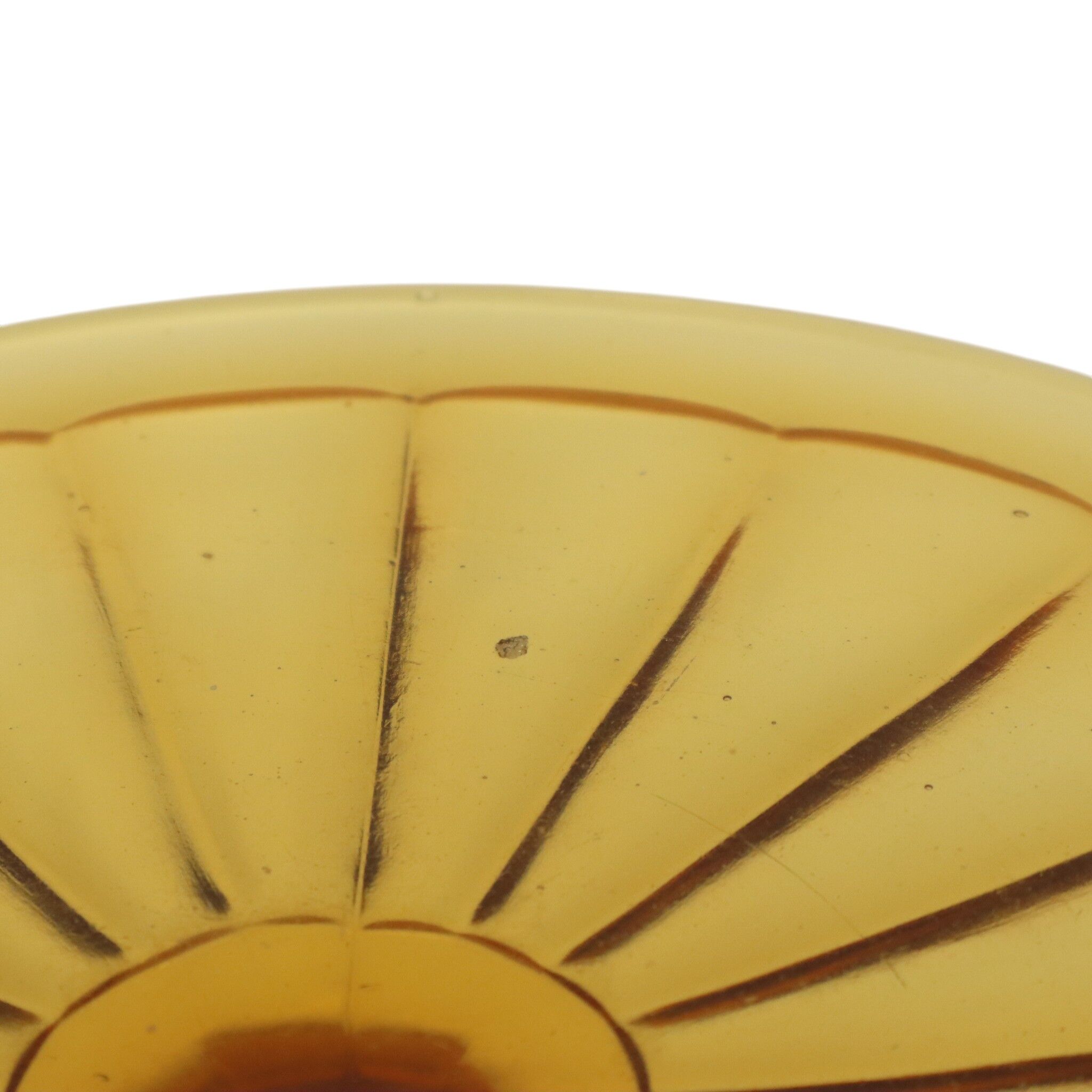 Amber Art Deco Cake Platter / Pastry Dish – Depression Glass