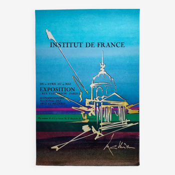 Affiche Georges Mathieu 1983 institut de France