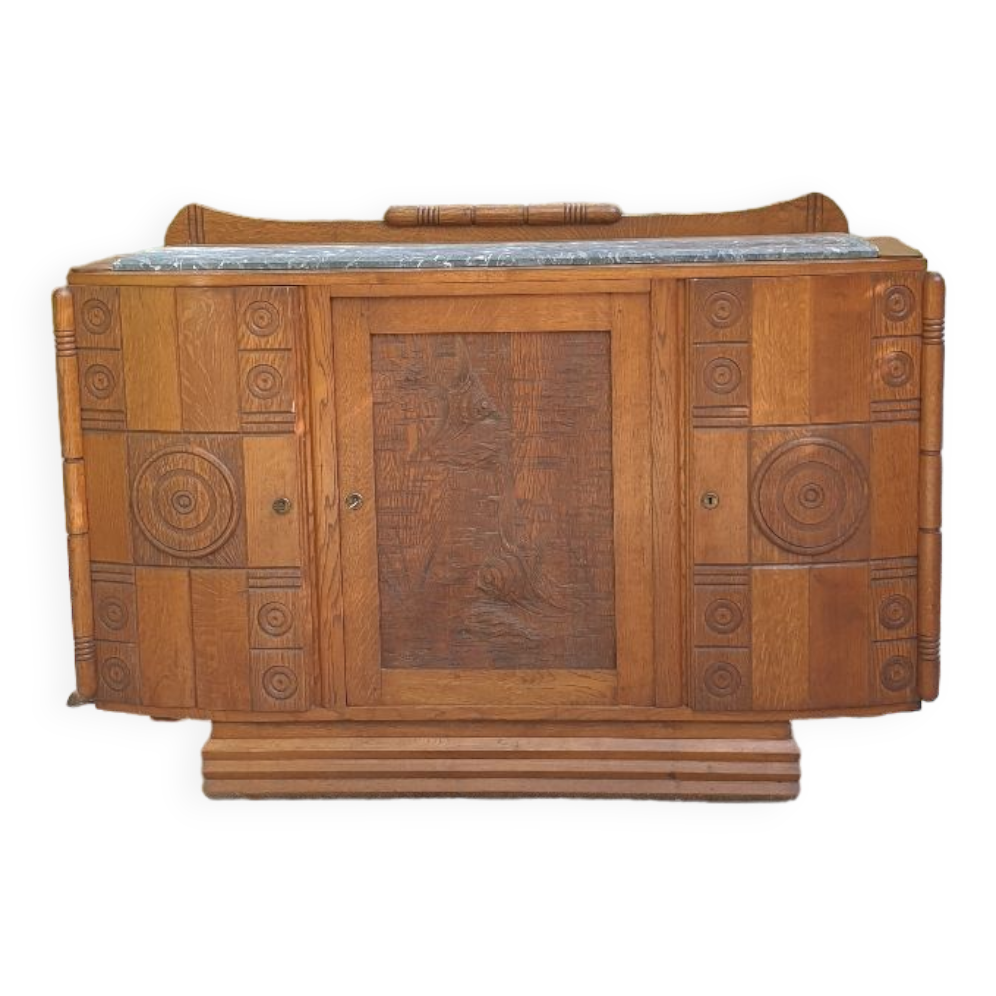Oak art deco sideboard