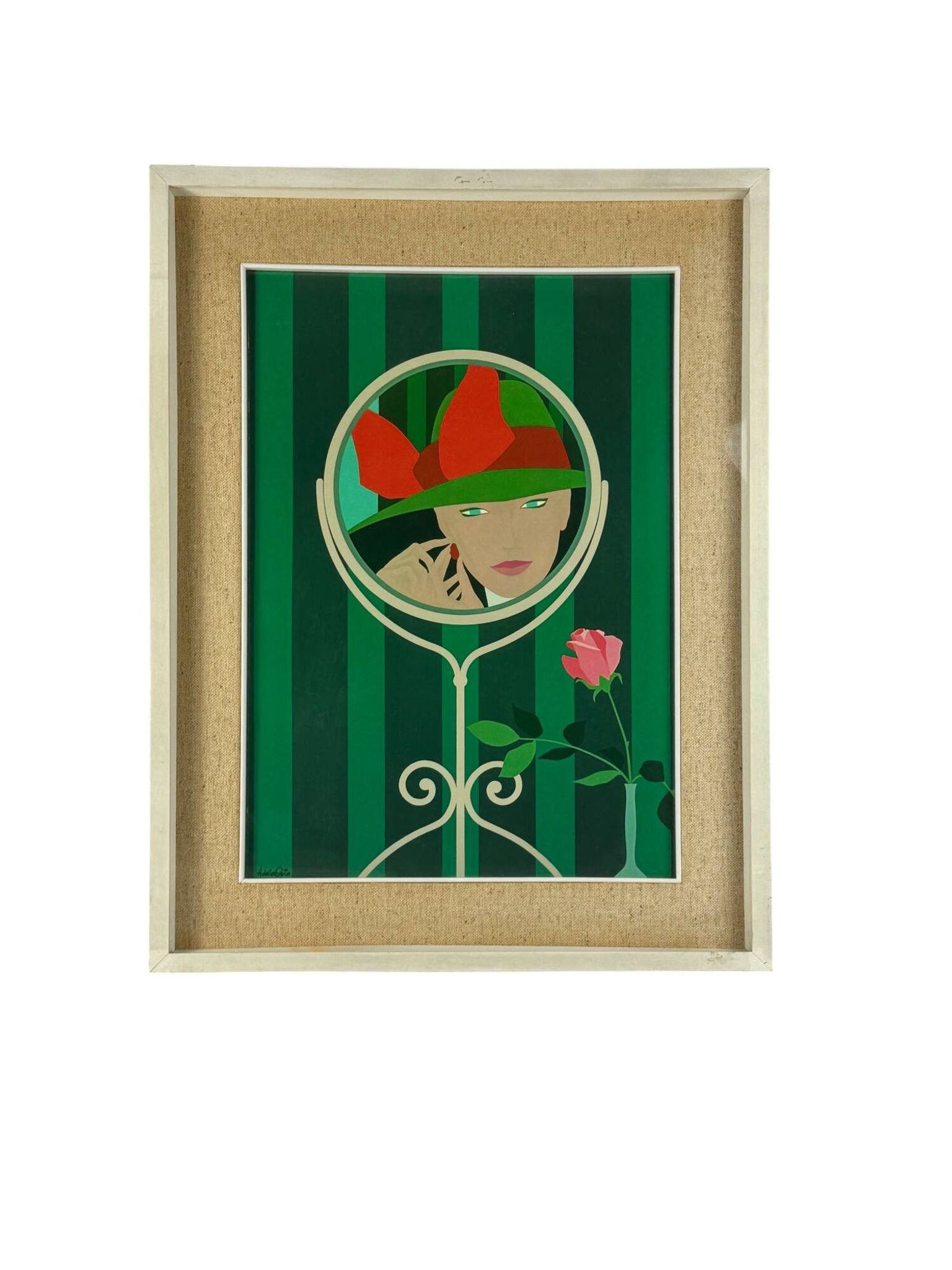 Amleto Dalla Costa, original serigraph framed, Milan Italy 1980s