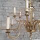 Italian glass chandelier with 10 lights