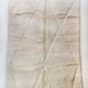 Tapis berbère marocain Beni Ouarain écru uni à losanges gravés 302x197cm