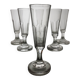 6 Champagne flutes in Baccarat crystal - XIXth