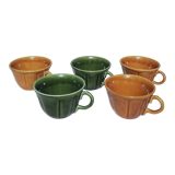 5 coffee or tea cups signed Longchamp