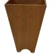 Vintage wooden planter with a minimalist, geometric design
