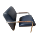 Zanotta Niccola Armchair - Andrea Branzi - Blue Leather