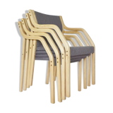 Lot de 4 chaises de salle à manger 4550 par Gražina Tulevičienė pour Šiaulių Ventos Baldų Fabrikas