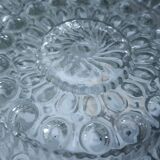 Plafonnier, applique vintage en verre moulé
