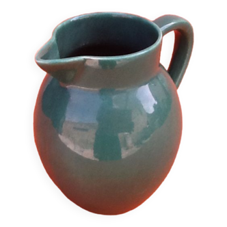 1950s glazed ceramic pitcher