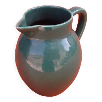 1950s glazed ceramic pitcher