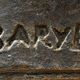 Bronze lion in motion with a brown patina, signed barye.