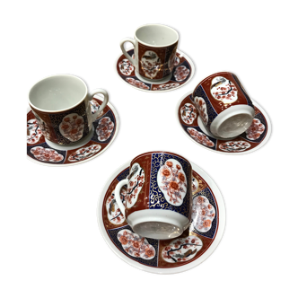 Tasses et sous tasses en porcelaine