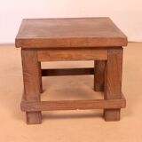 Old small Burmese teak workshop bedside table