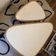 50’s small and large ivory coffee tables red edition