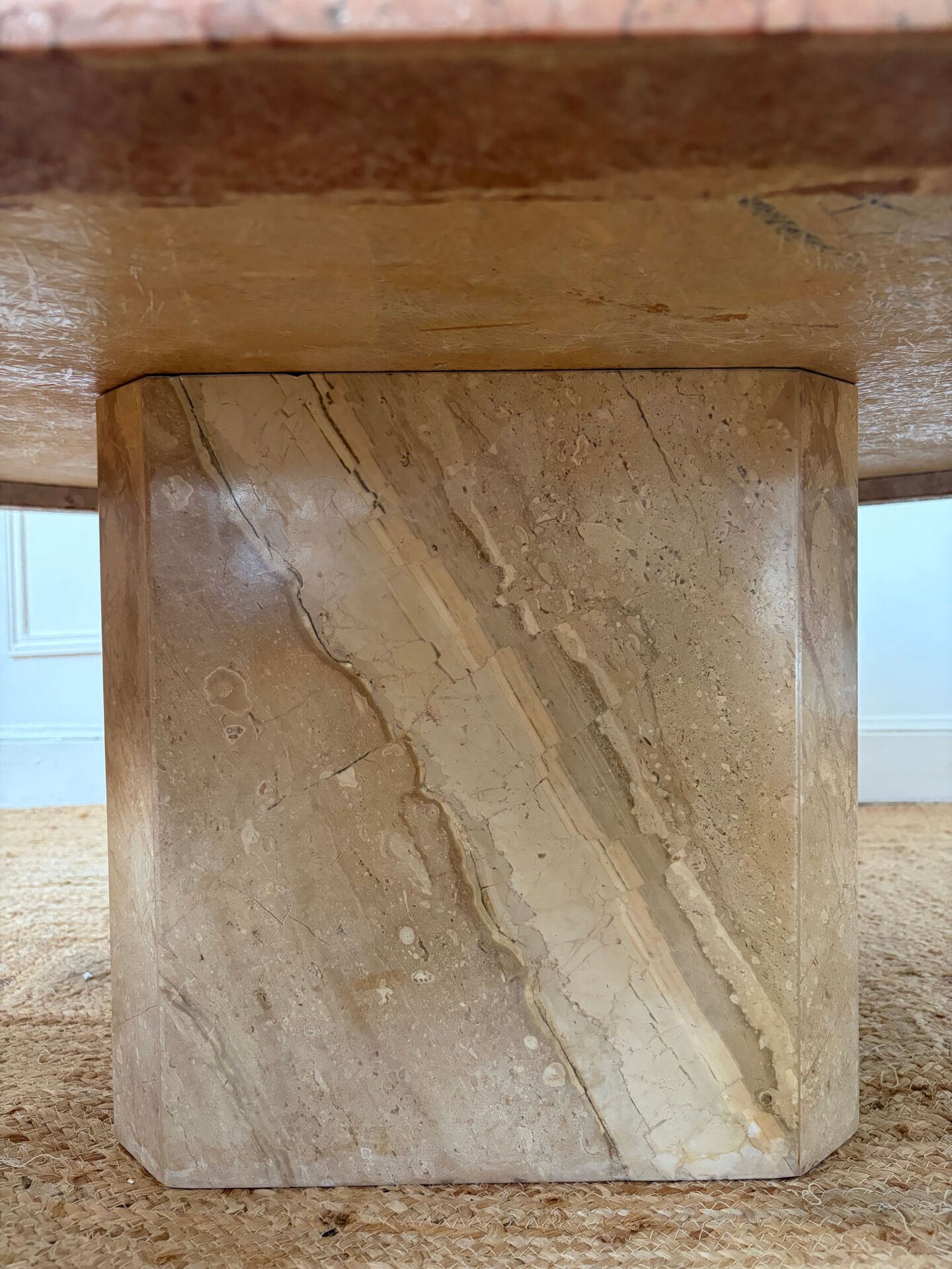 Vintage travertine coffee table