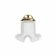 Art Deco lampshade in opaque molded glass with original metal fitting