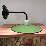 Vintage enamelled sheet metal wall light