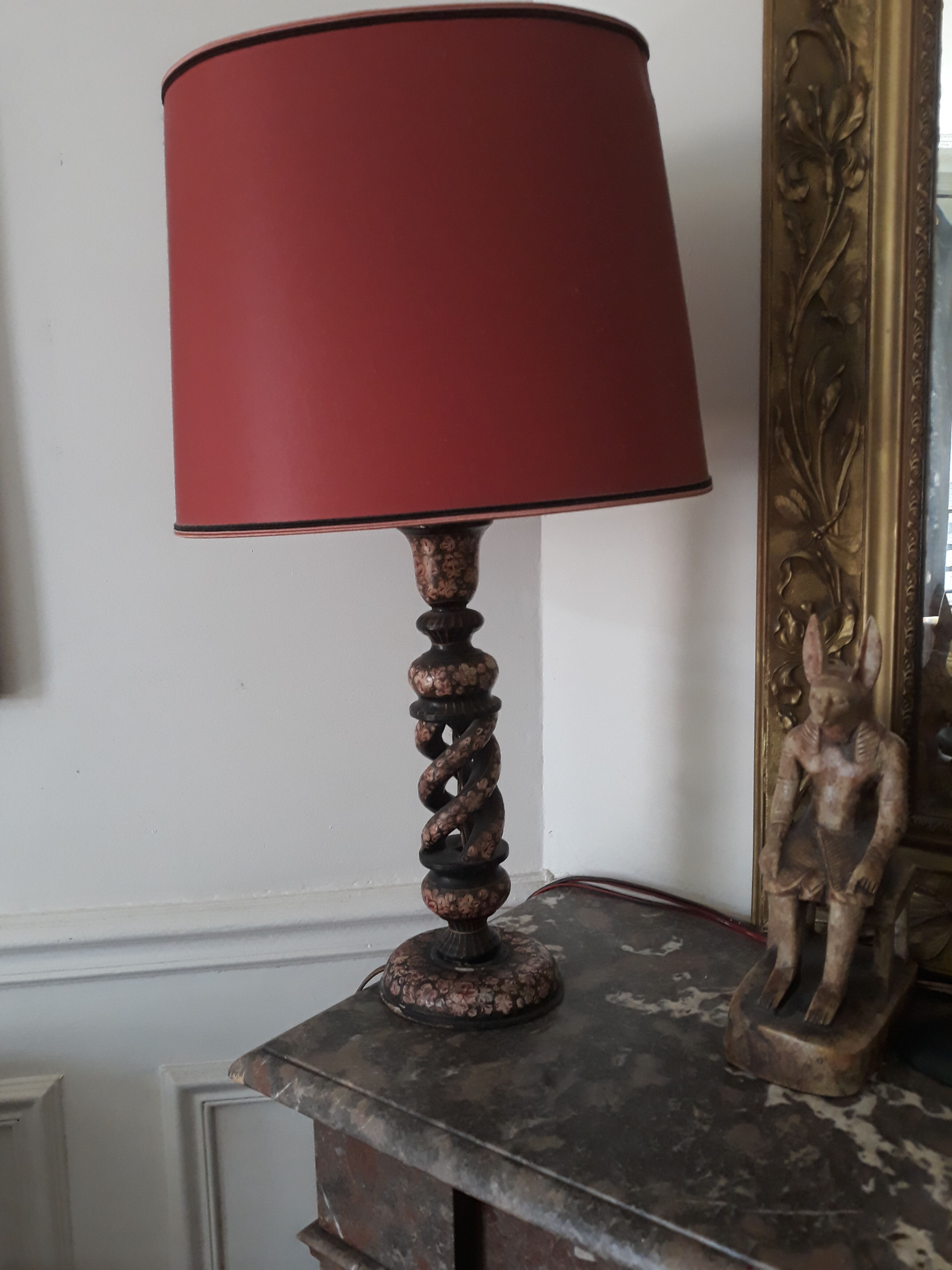 A bohemian-style lamp