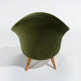 Little Adam Chair by Kerstin Horlin-Holmquist in Green Velvet, Swedish 1950's