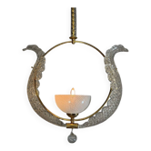 Venetian chandelier in Murano glass and brass, circa 1950.