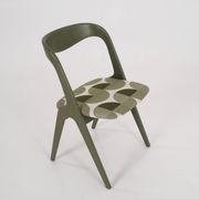 Chaise verte, design danois, années 1970, production : Danemark