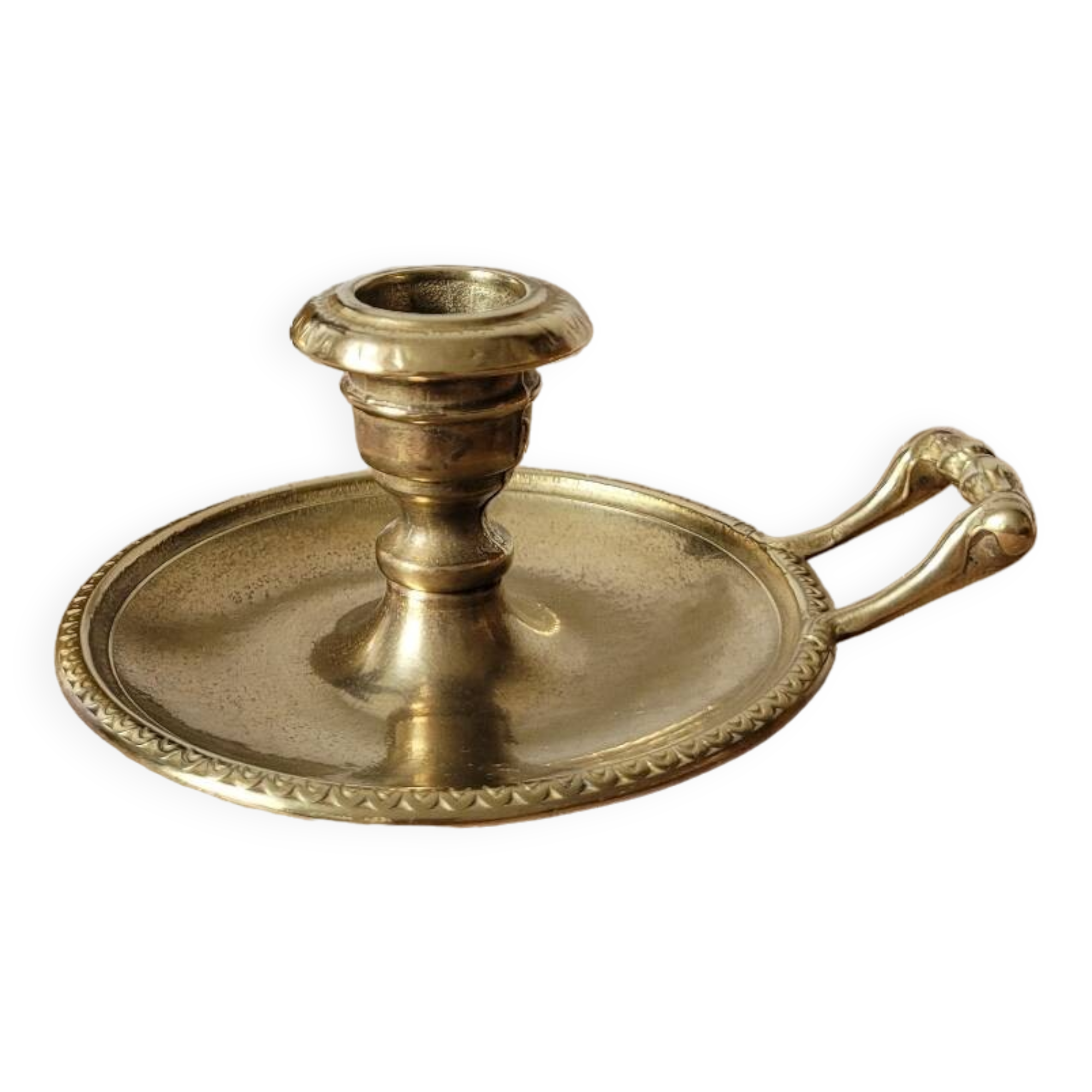 Cellar rat / brass candle holder