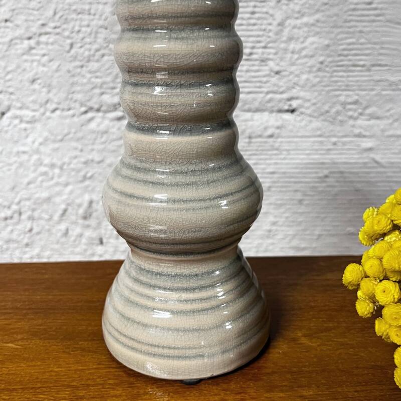 Large earthenware candle holder