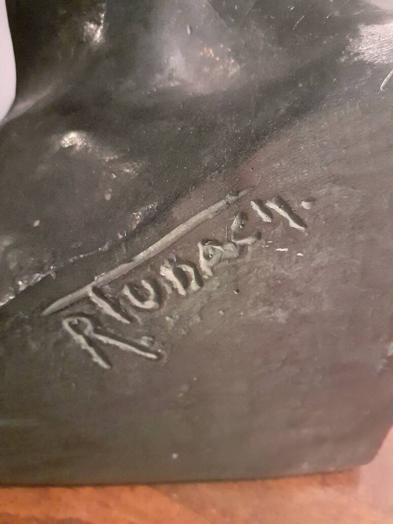 Large plaster bust of Louis Pasteur