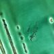 Green ceramic dish 50s Sarreguemines
