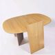 Table à manger danoise extensible en bois massif clair avec pieds en V